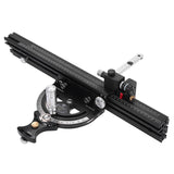 Precision Miter Gauge, Standard Slot, Aluminum Alloy Table Saw Miter Gauge with Miter Fence with 45 Degree Angled Ends for Maximum Stock Support & a Repetitive Cut Flip Stop MUKIDY