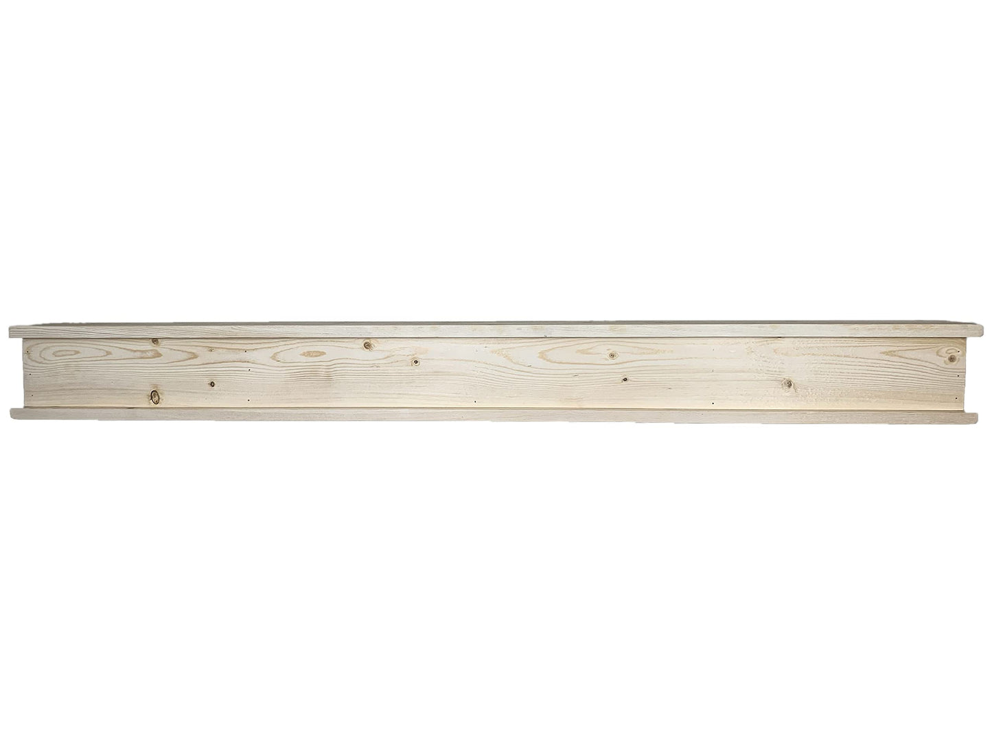 Rustic Mantle | Fireplace Mantel for Decor | Wood Mantel Shelf | Made in USA | Floating Shelf | Farmhouse Fireplace Surround | Long Shelf for Fireplace (Unfinished, 60 Inch)