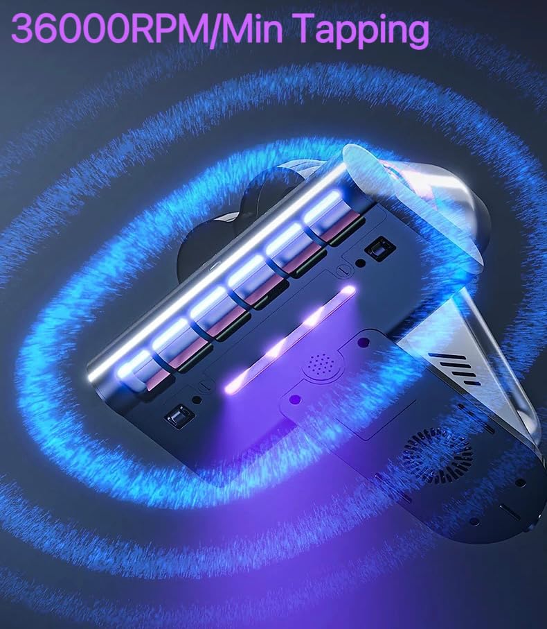 Bed Vacuum Cleaner, Mattress Vacuum Cleaner with UV & Ultrasonic, 15KPa Suction Handheld Bed Vacuum with High-Heating Technology, Deep Cleans Beds, Pillows, Sofas, Pet Hair, 500W Generic