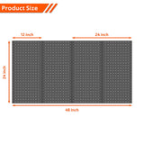 Ultrawall 4 Pcs Metal Pegboard Wall Panels, Peg Boards for Garage Tool Storage Ultrawall