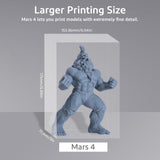 ELEGOO Mars 4 MSLA Resin 3D Printer with 7-Inch 9K Monochrome LCD, Original Air Purifier and Voxeldance Tango Slicing Software, Printing Size of 6.04x3.06x6.89 Inches ELEGOO