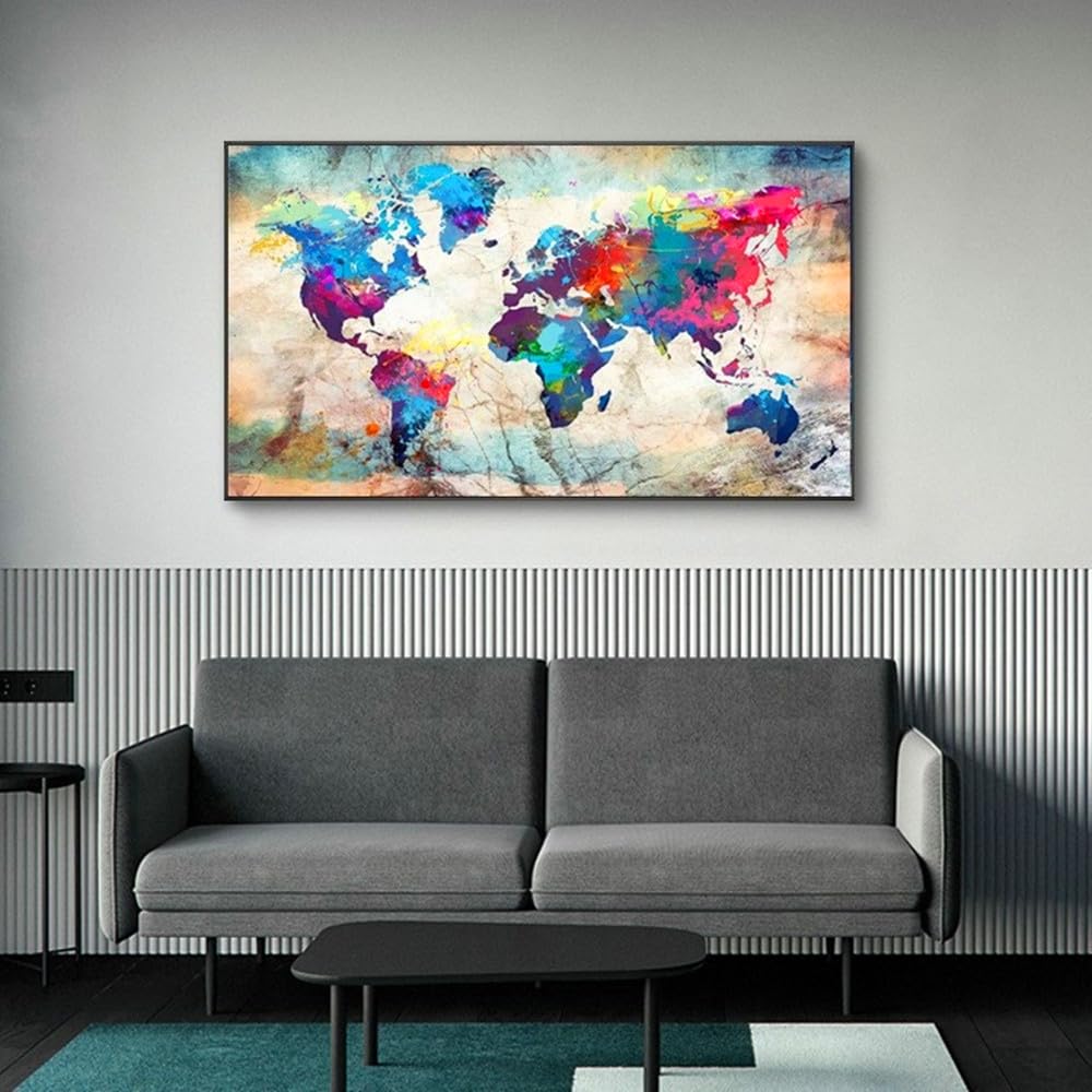 MMAHD 5D DIY Diamond Art Painting Kits for Adults Full,Map Full Drill Embroidery Paintings Rhinestone Pasted DIY Painting Cross Stitch Arts Crafts for Home Wall Decor (map) MMAHD