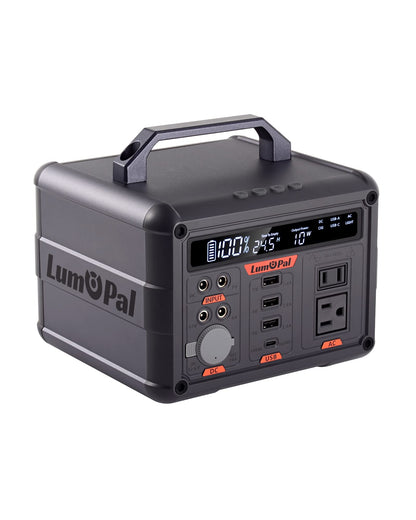 Portable Power Station 300W, Lumopal 298Wh Solar Generator IP63 Waterproof Super Quiet with PD 100W USB-C/ 120V AC Pure Sine Wave Outlet, Backup Lithium Battery for Camping Home Blackout (500 - WoodArtSupply