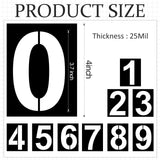 4 Inch Plastic Number Stencils - Reusable Digital Templates for Cake, Address, Painting Denylo pro