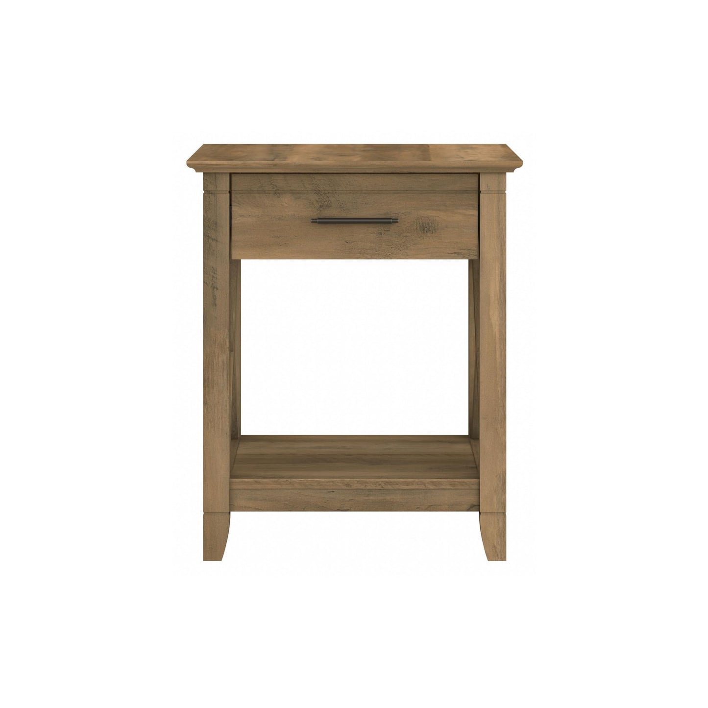 Bush Furniture Key West Small End Table with Storage | Modern Farmhouse Accent Shelf for Living Room in Reclaimed Pine - WoodArtSupply