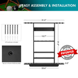 XCSOURCE Pool Stick Holder, 2-IN-1 Pool Cue Rack & Ping Pong Paddle Holder, 100% Solid Pine Wood Wall Mount Holds Billiards and Table Tennis Accessories for Man Cave, Billiard Room, Game Room,Bar Room XCSOURCE