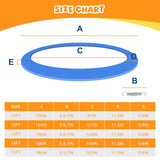Trampoline Pad Replacement 14 FT Trampoline Replacement Safety Pad 14FT Trampoline Spring Cover Waterproof UV Resistant Tear Resistant Surround Spring Foam Cover Round Frame No Holes for Pole Rainbow ULTRAPOWER SPORTS