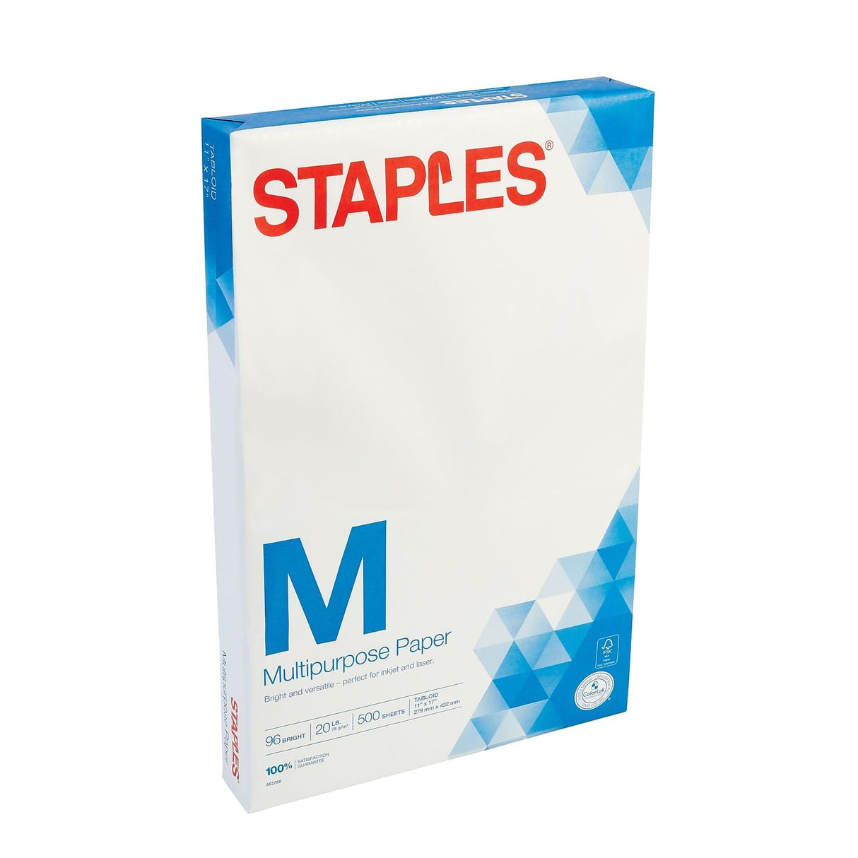 Staples 562788 11-Inch X 17-Inch Multipurpose Paper 20 Lbs. 96 Brightness 500/Ream (05033) STAPLES