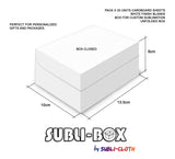 Subli-Cloth Subli-Box Cardboard Customizable Blank Gift Box Square Auto-Close Sublimation Box Pack 20 Units Subli-Cloth