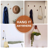 Felidio Wood Wall Hooks, 4 Pack Coat Hooks Mounted Rustic Wooden Heavy Duty Robe Hook Hat Rack | for Hanging Bathroom Towels Clothes Hanger (Beech Wood) Felidio