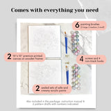 Neopalette 2 Framed DIY Paint by Number for Adults- Arts and Crafts, Paint by Numbers, Painting Kit, Crafts for Adults, Kids, Color by Number, Two 10x10 Stretched Canvas (Christmas Country House) Neopalette