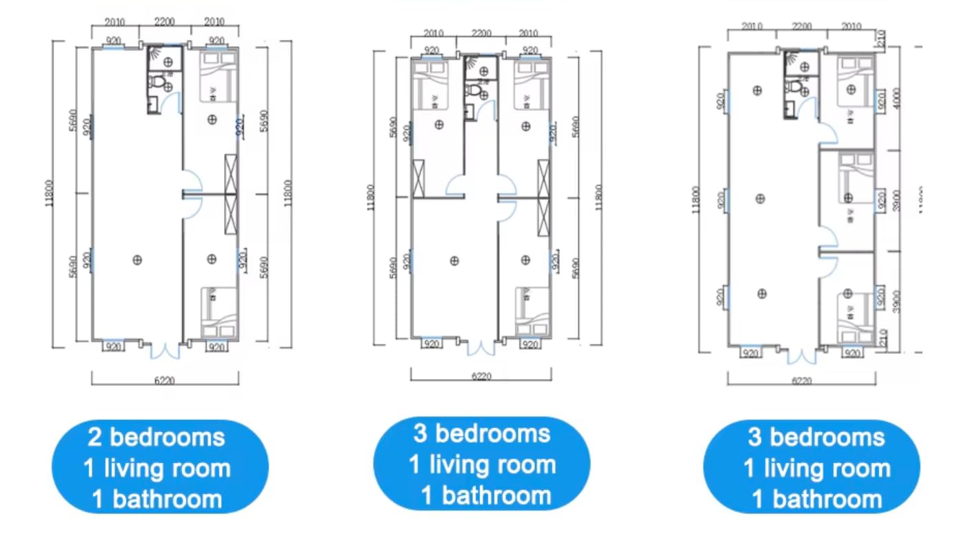 Expo Groups 30ft Luxury Expandable Prefab Modular Home/Office – 1-4 Bedroom Steel Container Villa with Bathroom & Custom Interior + Pre-Wired (10FT) - WoodArtSupply