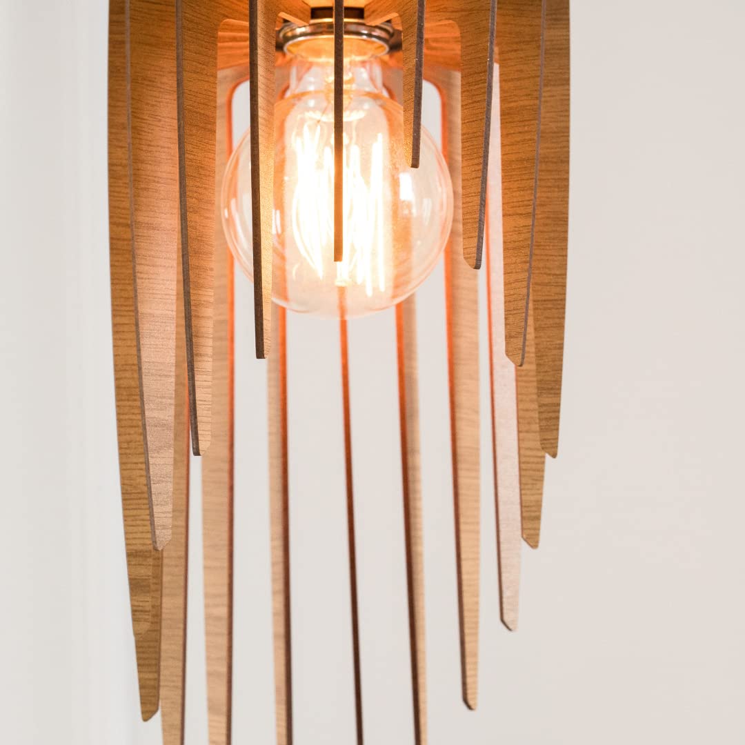 STALACTITE Wood Pendant Light | Mid Century Modern Chandelier | Hanging Lamp | Wood Chandelier Lighting | Modern Light Fixture | Modern Pendant Light DEZAART