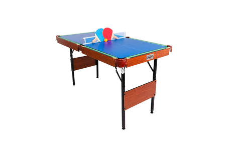 RACK Crucis 5.5-Foot Folding Billiard/Pool Table (Green 3-in-1 Multi Game) RACK