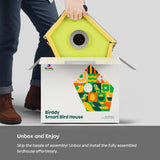 RELI Birddy® Original Smart Birdhouse with Camera, Solar Powered Cam Bird Nest with AI Recognition, Time-lapse Photography, WiFi Outdoor Nesting Box for Birds, Ideal Gift for Bird Lover Watching Birds RELI