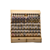 Craft Paint Storage-Modular Paint Organizer - Holds 74 Bottles of Paints, 14 Brushes, 2 Cabinets, and 6 Miniature Stands - Art Tool Storage Rack for Miniature Paint Set Sokipa