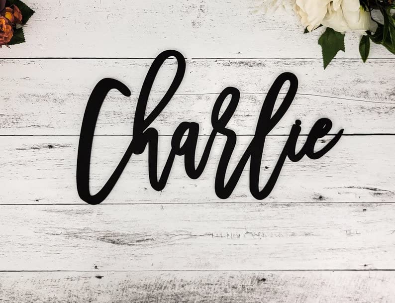 Custom Wood Word Sign, Wall Decor, Personalized Wooden Wall Art, Any cursive word or name sign - WoodArtSupply