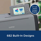 Brother ScanNCut SDX125EGY DIY Cutting Machine with Scanner, Adhesive Vinyl Sheets, Transfer Roll and 6 CADXBLD1 Replacement Blades Brother