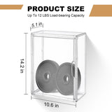 EAROND 3 Tier Clear Acrylic Display Case for Medicine,Collectibles,Figures,Wall Mounted Cabinet with Magnetic Door,Stackable Dustproof Showcase Storage Box EAROND