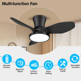 ocioc Quiet Ceiling Fan with LED Light DC motor 32 inch Large Air Volume Remote Control for Kitchen Bedroom Dining room Patio ocioc