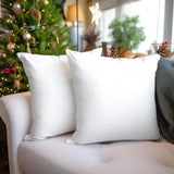 Cotton Canvas Throw Pillow Covers by Encasa Pack of 2 White 12"x12" No Insert with Hidden Zipper | Decorative Cushion Covers for Fall, Halloween, Thanksgiving, Christmas Encasa XO