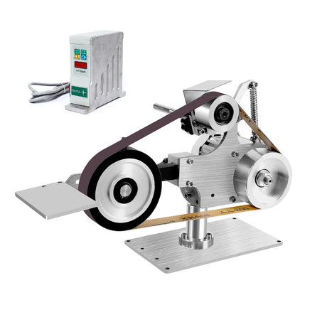 Knwigoe Electric Belt Knife Bench Grinder 1x30 Belt Sander 550w DIY Desktop Sanding Machine with Brushless Motor Vertical Bench Polish Grinding Machine for Jewelry Metal Wood Making Knwigoe