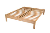 KD Frames Nomad Platform Bed - Twin XL Bed - Unfinished Wood Bed Frame - Minimalist Swedish Design - Natural Wood Bed - Easy Assembly, No Box Spring Needed - Solid Wood Twin XL Platform Bed KD Frames