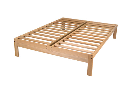 KD Frames Nomad Platform Bed - Twin XL Bed - Unfinished Wood Bed Frame - Minimalist Swedish Design - Natural Wood Bed - Easy Assembly, No Box Spring Needed - Solid Wood Twin XL Platform Bed KD Frames