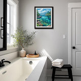 ARNLRDYA Lake Tahoe Paint by Number Kits, Snowy Mountains Paint by Numbers for Adult, Forest Fir Scenery Acrylic Painting on Canvas for Gifts Home Wall Decor(16inch×20inches, No Frame) ARNLRDYA