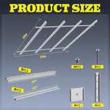 Mokemok Overhead Garage Storage Rack Extra Large-Organizes Up to 15 Tote Bins 0.1-inch Thickened Heavy Alloy Steel Garage Tote Storage System with Adjustable Rails-Ceiling Storage Rack Mokemok