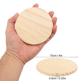 36 PCS 4 Inch Unfinished Wood Coasters, Premium Round Wooden Plaques for DIY Crafts, Drawing, Painting, Wood Engraving, Wood Burning, Laser Scroll Sawing and Home Decoration GNIEMCKIN