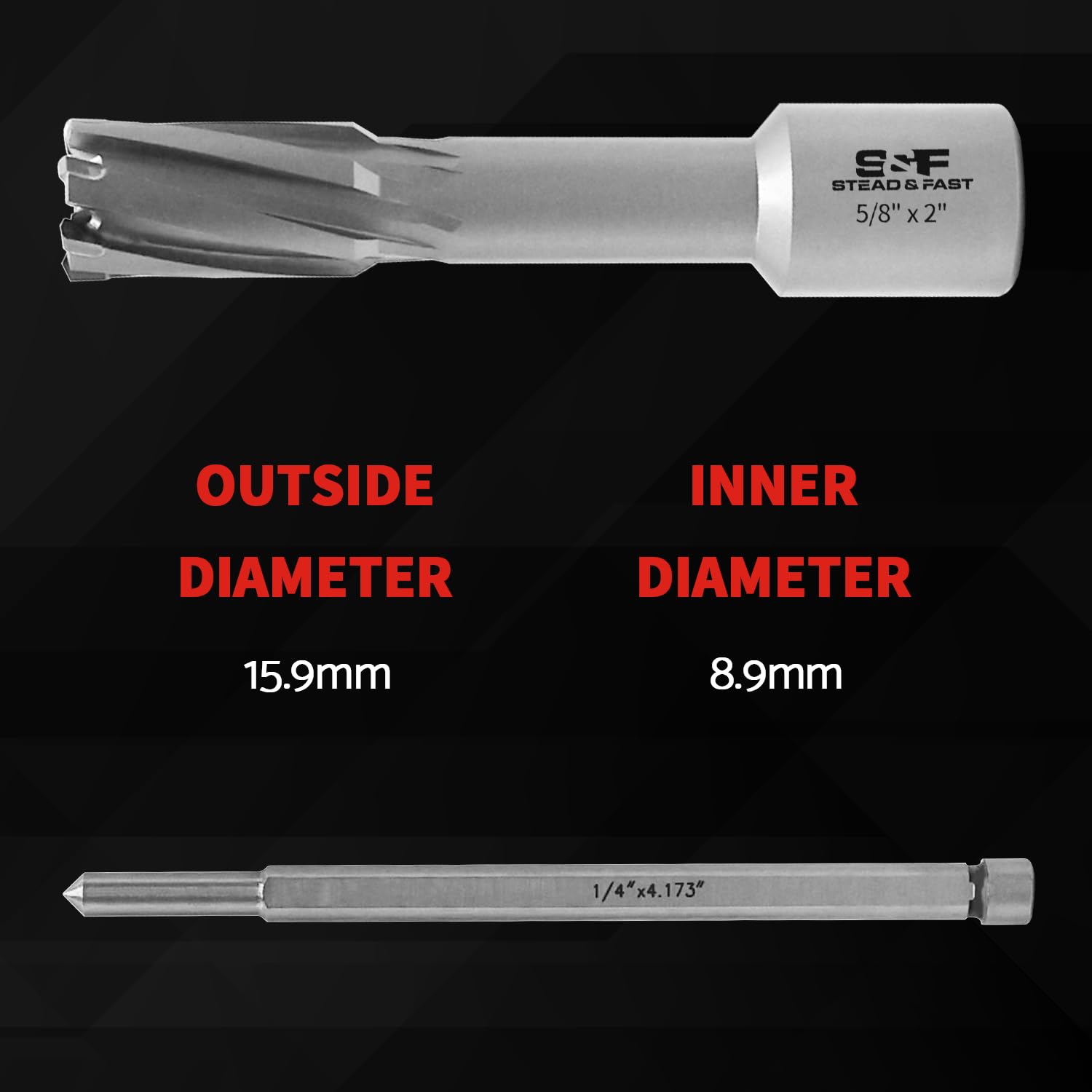 Carbide Annular Cutter 5/8" Cutting Diameter, 2" Depth of Cut, 3/4" Weldon Shank - WoodArtSupply