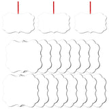 SAVITA 15pcs Sublimation Blank Pendants, MDF Personalized Sublimation Pendant with Red Hanging Ribbons Blank Discs Halloween Christmas Ornaments DIY Creation Supplies SAVITA