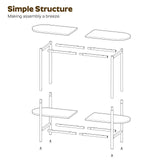 YATINEY Narrow Console Table, 2-Tier Small Entryway Table, 29.5" Thin Sofa Table with Storage, Behind Couch Table, Display Table, for Living Room, Hallway, Entryway, Rustic Brown and Black CT01BR YATINEY