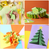 Opret Origami Paper Large, 100 Sheets 9.8x9.8 inch 25x25 cm Origami Paper 50 Vivid Colors Single Sided for Arts and Crafts Projects Opret