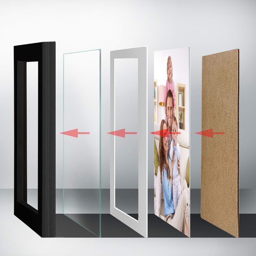 Giftgarden Multi Black Picture Frames with Mat for Multiple Sizes Photos, Four 4x6, Four 5x7, Two 8x10 for Gallery Photo Frame Collage Wall or Tabletop Display, Assortment Pack of 10 Giftgarden