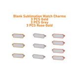 Dielianyi Blank Sublimation Watch Charms for Smartwatch Bands Personalized Sublimation Watch charm Blank set (Set of 10) (rectangle) Dielianyi