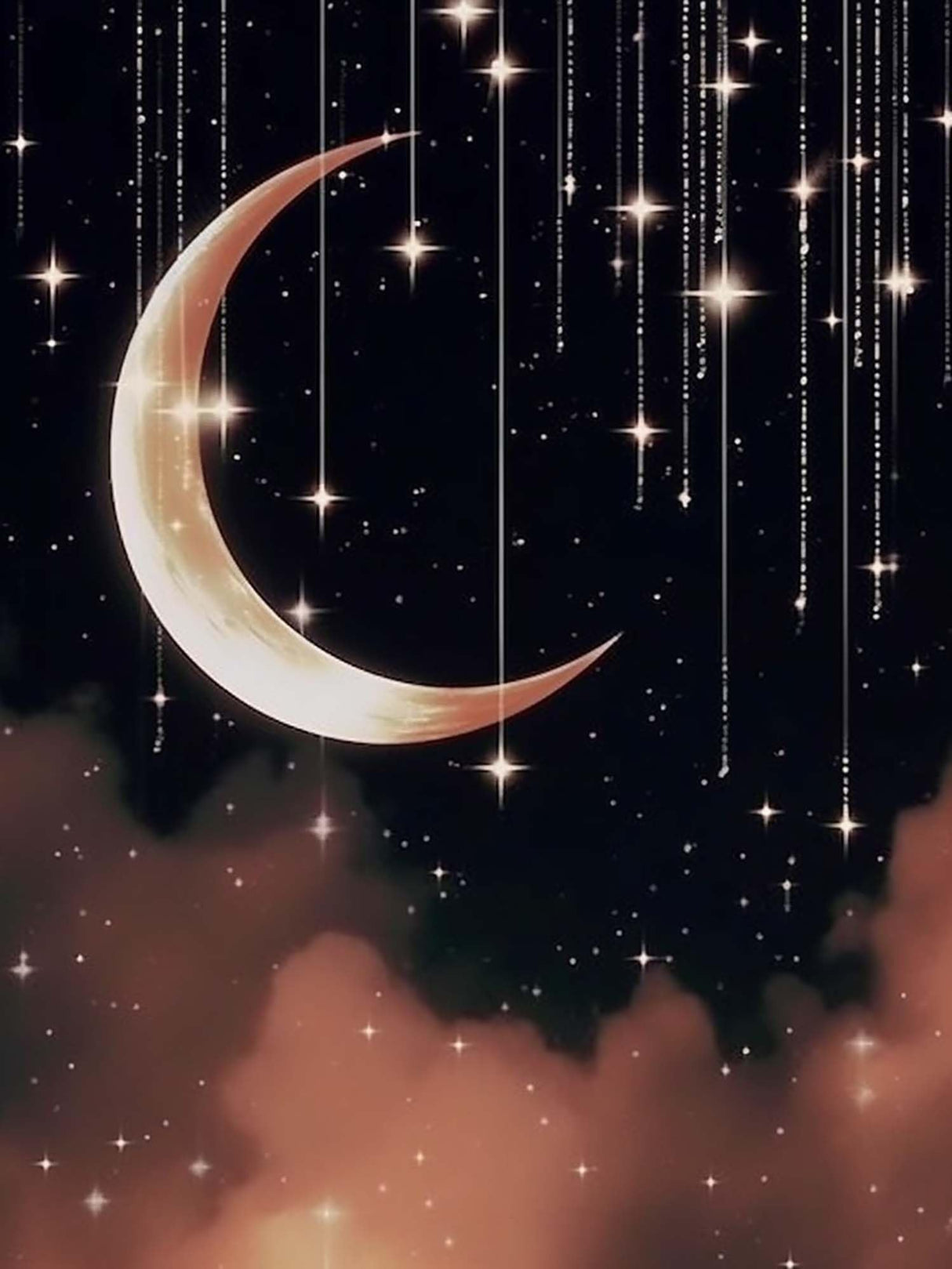 SKRYUIE 5D Meteor Diamond Painting Kits - DIY Diamond Art Kits for Adults Moon, Full Round Drill - Crystal Cross Stitch - Adults Craft for Wall & Office Decor - 12x16inch SKRYUIE