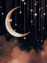 SKRYUIE 5D Meteor Diamond Painting Kits - DIY Diamond Art Kits for Adults Moon, Full Round Drill - Crystal Cross Stitch - Adults Craft for Wall & Office Decor - 12x16inch SKRYUIE