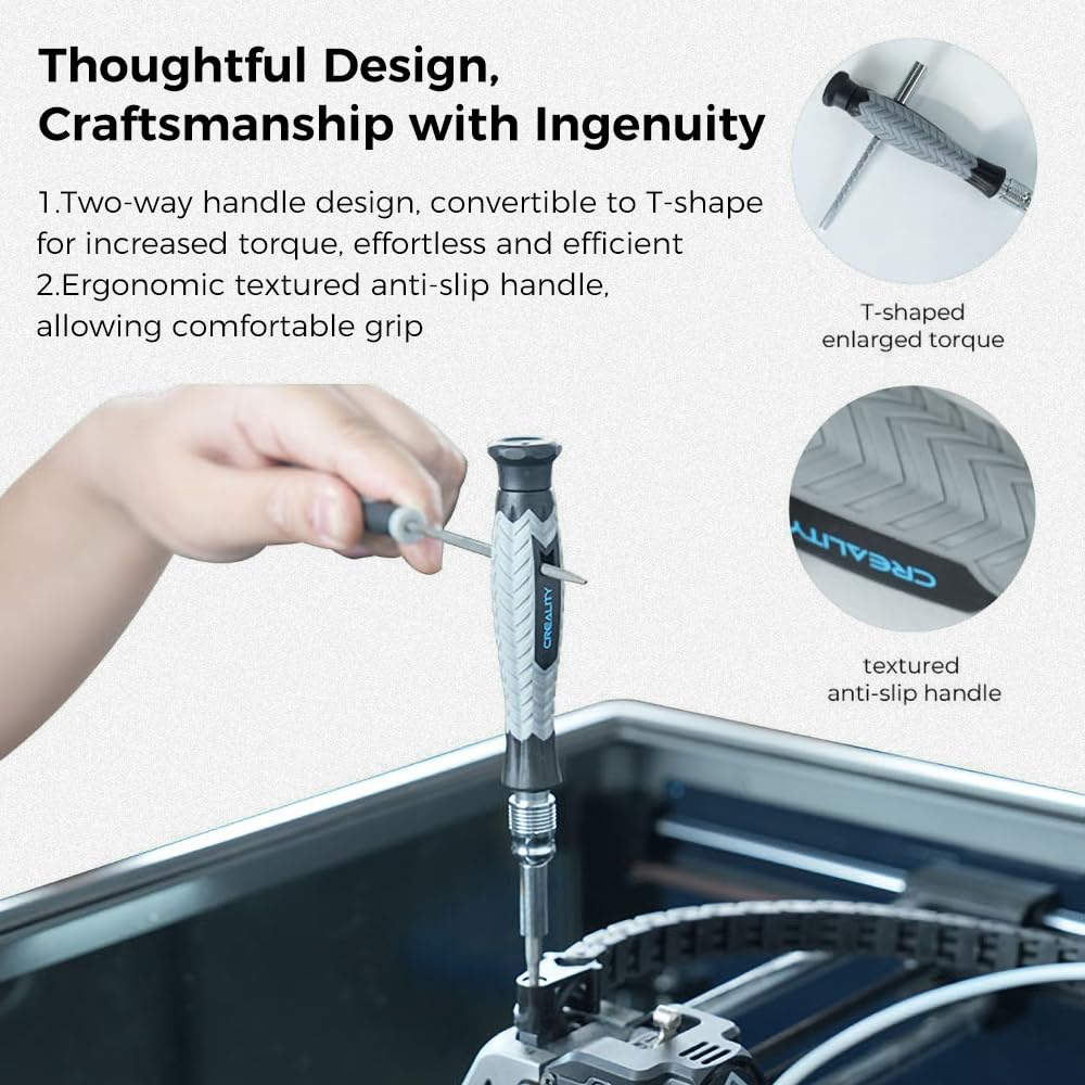 Creality Official 3D Printer Tools Kit, 74 Pcs in 1 3D Printing Tool Wrap Kit Assembly/Removal/Finishing/Deburring/Filament Cutting Tool with Nozzle Cleaning Kit for All FDM Printers Creality