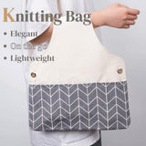 TOGETRUE Yarn Bag, Knitting Crochet Tote Bag, Lightweight Yarn Storage Bag Organizer, Travel Knitting Wrist Bag, Yarn Tote Bags for Crocheting, Holding Yarn, Knitting Needles TOGETRUE
