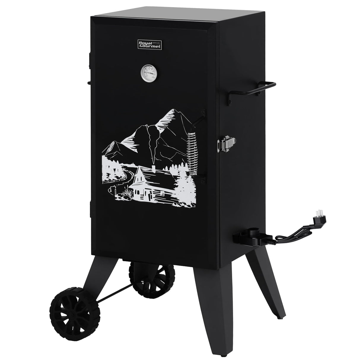 Royal Gourmet SE2805 28-Inch Analog Electric Smoker with 3 Cooking Grates, Outdoor Smoker with Adjustable Temperature Control & 454 Sq. In. Cooking Area for Outdoor Backyard BBQ, Black Royal Gourmet
