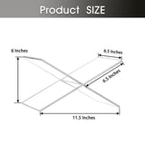 LIZ QNNALY Large Clear Acrylic Book Stand - Perfect for Displaying Open Books on Your Coffee Table - Ideal for Bibles, Cook Books, Guest Books, Magazines, Each with a Lucite Paperweight (Clear) LIZ QNNALY