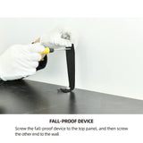 Lighted Curio Cabinets,Glass Display Cabinet with LED Lights/Lock/Single White Corner Cabinet Rectangular 65”x 17”x 14.5”,Easy Assemble YiaFurio