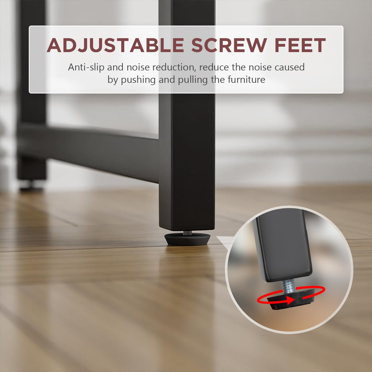 PayLessHere 39 inches Computer Desk, Modern Writing Desk, Simple Study Table, Industrial Office Desk, Sturdy Laptop Table for Home Office, Brown PayLessHere