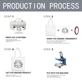 OKBA 10 PCS Sublimation Tote Bag,Sublimation Canvas Bags Bulk, Scrawl Shopping Bag， Blank Canvas Tote Bags for DIY Craft and Decorative Craft 10.2 * 12.6 inches(26 * 32cm). (White) OKBA