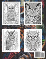 50 Owls Coloring Book for Adults: Relaxation und Stress Relief for Owl Lovers. With unique Owl Motives: Gift for Friends and Family Majosta