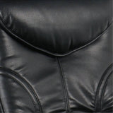 BenchMaster Newport Black Swivel Recliner and Slanted Ottoman Benchmaster