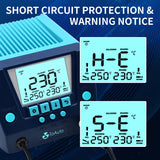 TOAUTO DS882 Soldering Station, 2 in 1 Soldering Iron Hot Air Gun Rework Station Kit with LCD Display,°F /°C, Cool/Hot Air Conversion, Auto Standby & Sleep, Temperature Memory & Lock & Correction TOAUTO