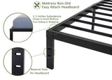 45MinST 14 Inch Platform Bed Frame/Easy Assembly Mattress Foundation / 3000lbs Heavy Duty Steel Slat/Noise Free/No Box Spring Needed, King 45MinST